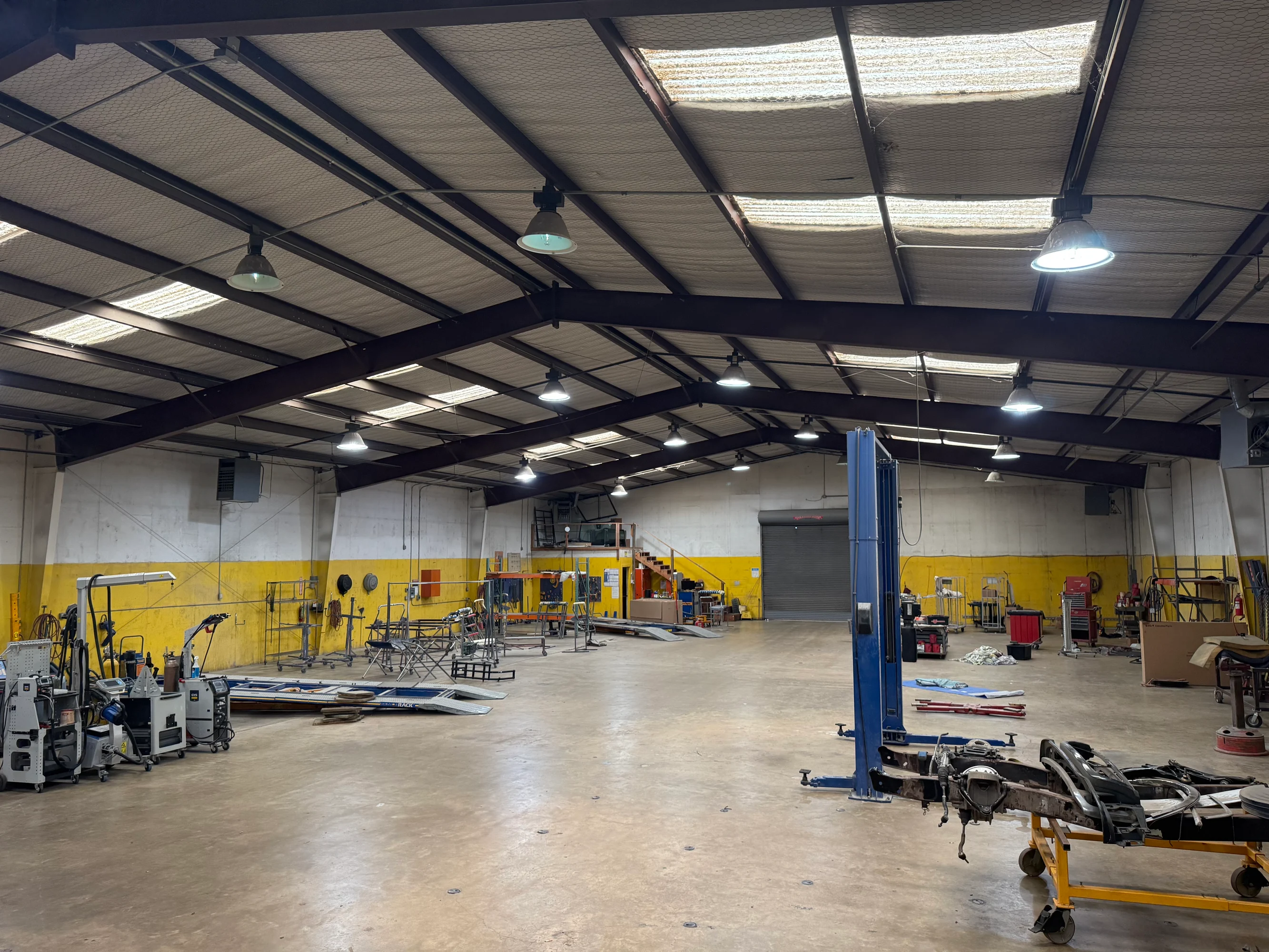 Interior of the second warehouse or flex building at the 15,750-square-foot Candy Park property.