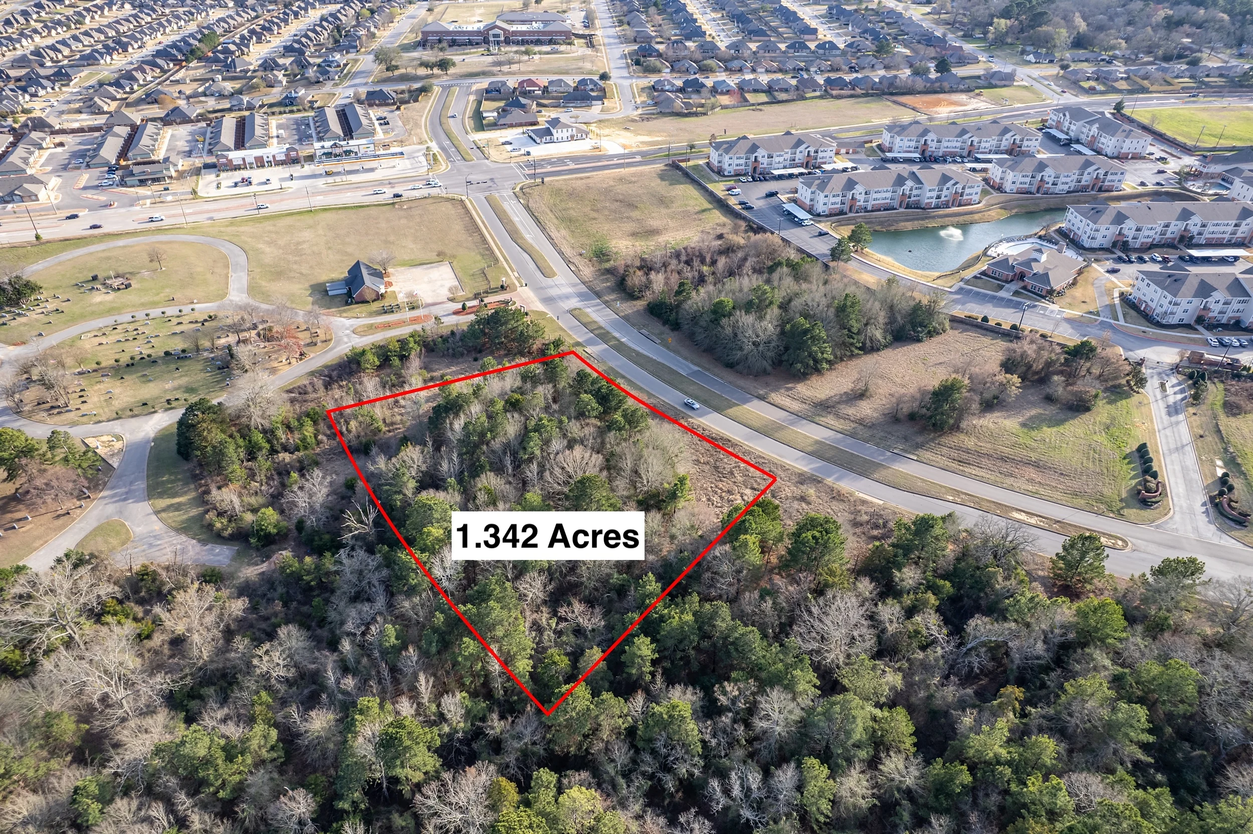 Aerial parcel view showing the different lot configurations within the Cumberland development offering.