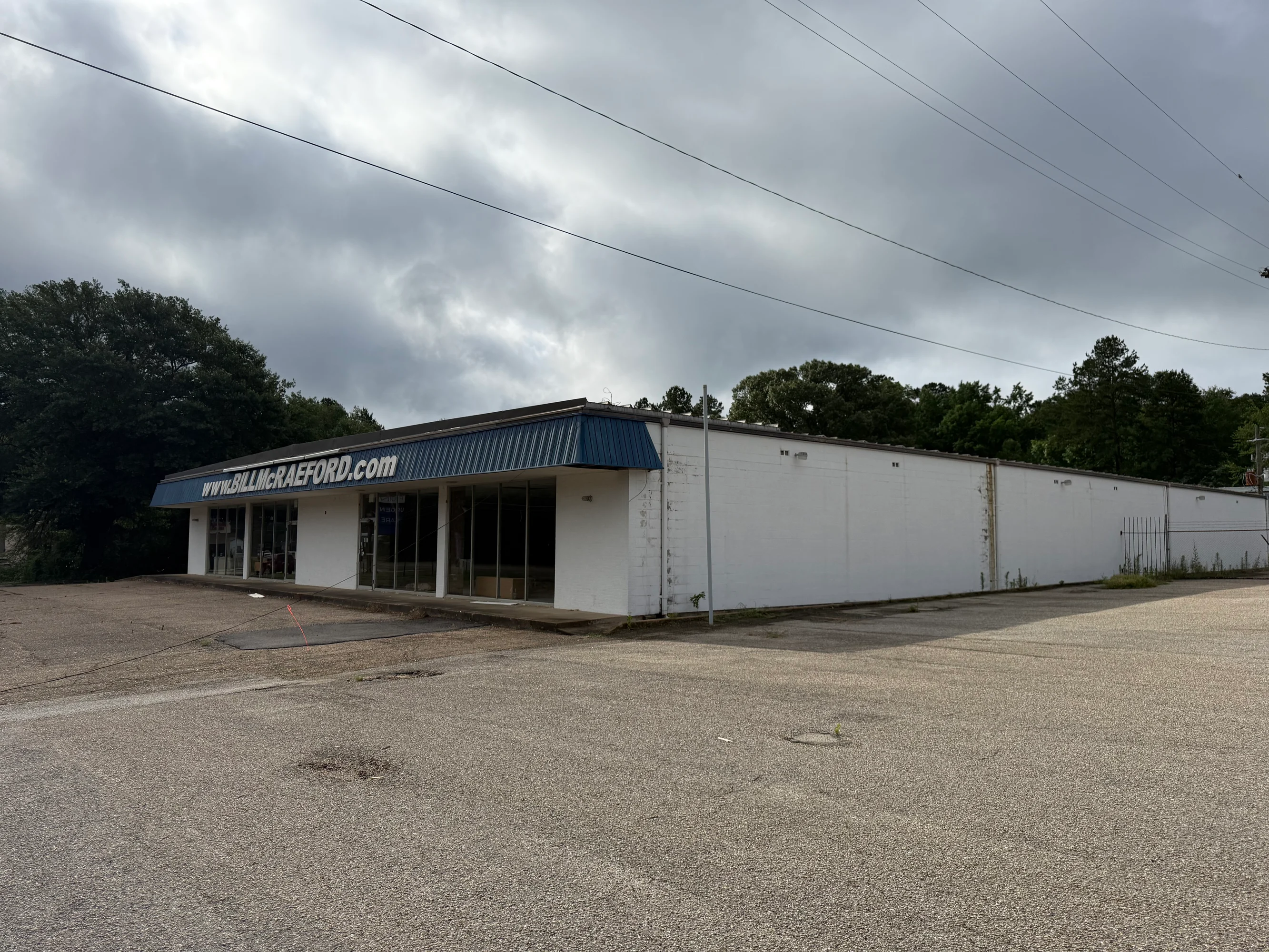 Warehouse and automotive service area within the 41,300-square-foot dealership property.