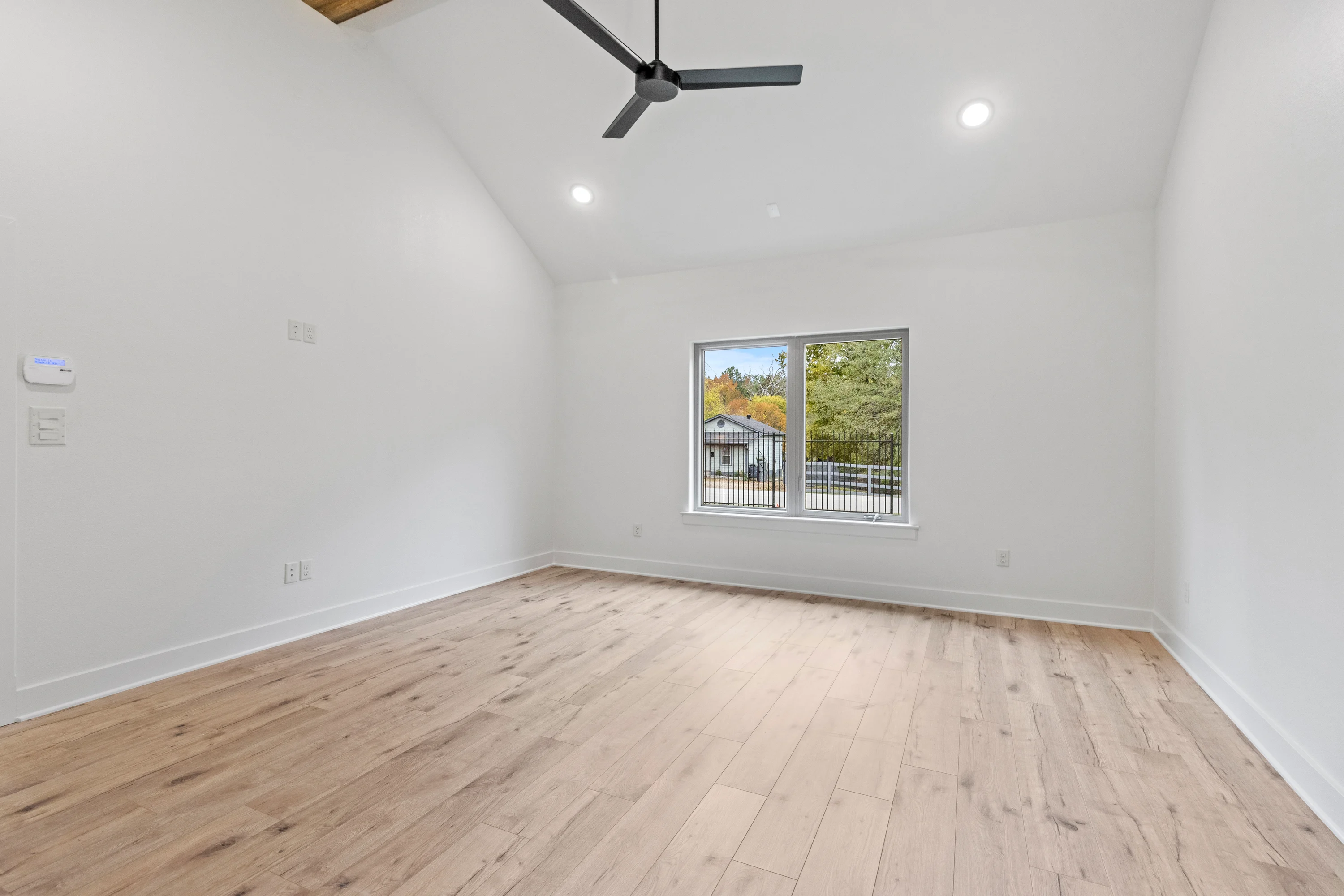 Parking and driveway circulation serving the Henshaw Creek Duplex Community.